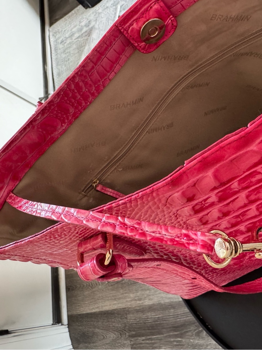 Brahmin Magenta Tote Bag - Picture 3 of 6